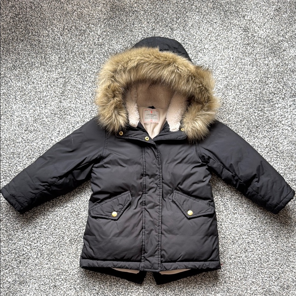 Crewcuts Black Parka girls size XS